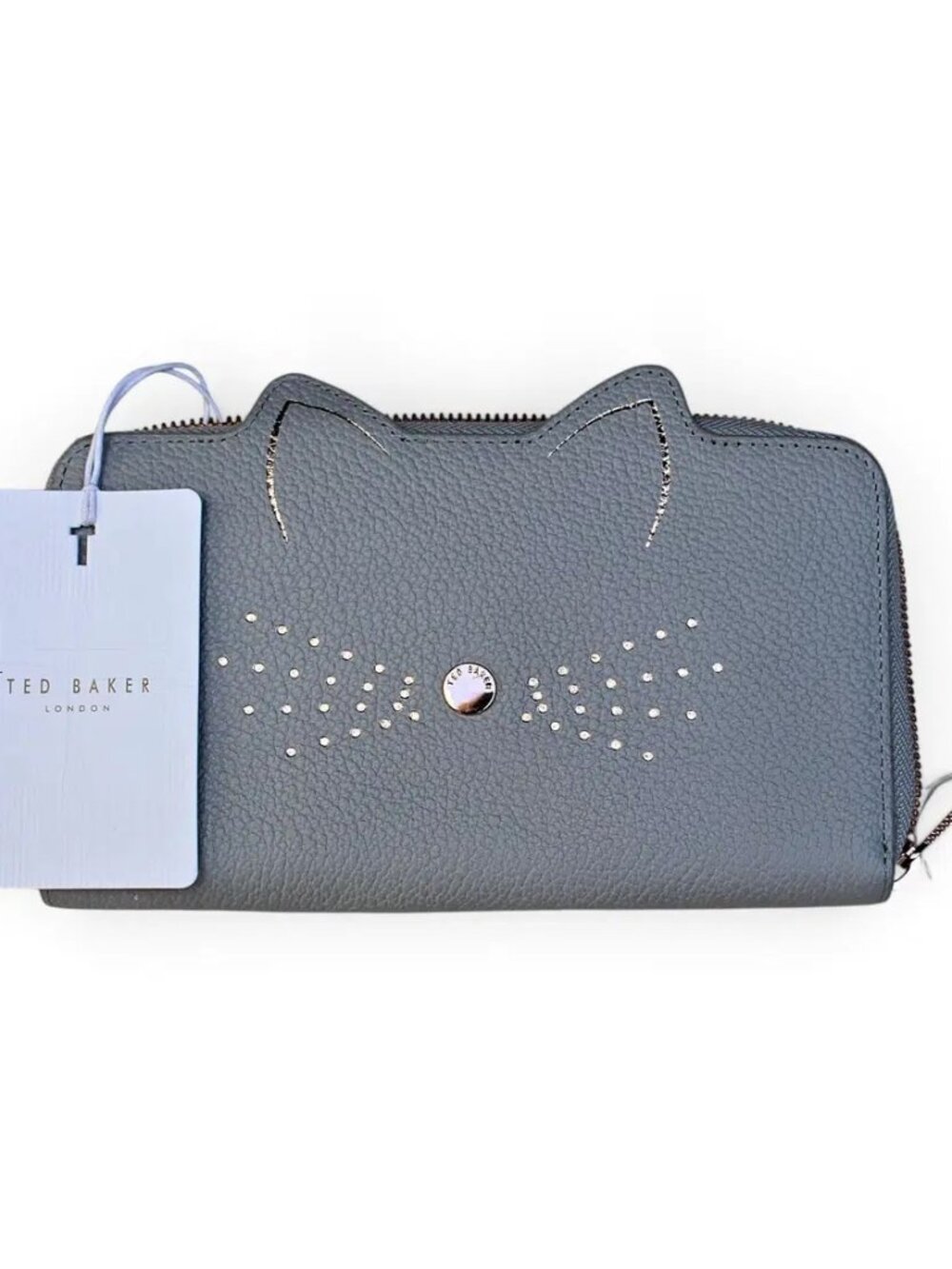 New - Ted Baker Cat Whispers Leather Matinee Zip Around Wallet